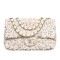 EVENING BAG Sequins & Gold-Tone Metal  White & Silver AS4298