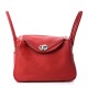 HERMES Taurillon Clemence Lindy 26 Rouge Casaque bag