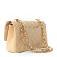 CHANEL Caviar Quilted Medium Double Flap Beige Clair