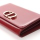 DIOR Patent Calfskin Montaigne 30 Pouch Cherry Red