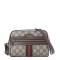 GUCCI GG Supreme Monogram Web Mini Ophidia Shoulder Bag Brown