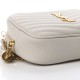 YSL Grain De Poudre Matelasse Monogram Mini Lou Camera Bag Crema Soft