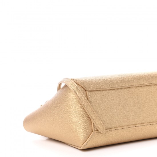 CELINE Laminated Calfskin Nano Belt Bag Gold