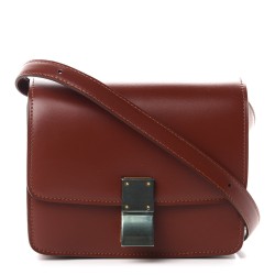 CELINE Box Calfskin Small Classic Box Flap Bag Red