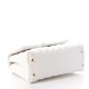 CHANEL Iridescent Caviar Quilted Small Coco Handle Flap White