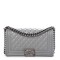 1CHANEL Calfskin Quilted Medium Boy Flap Grey