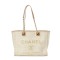 CHANEL Canvas Small Deauville Tote Light Beige