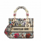 1Dior Lady D-Lite five-pattern embroidery garden flower handbag