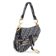 DIOR Saddle Bag Blue Dior Oblique Embroidery M0446CRIW_M928