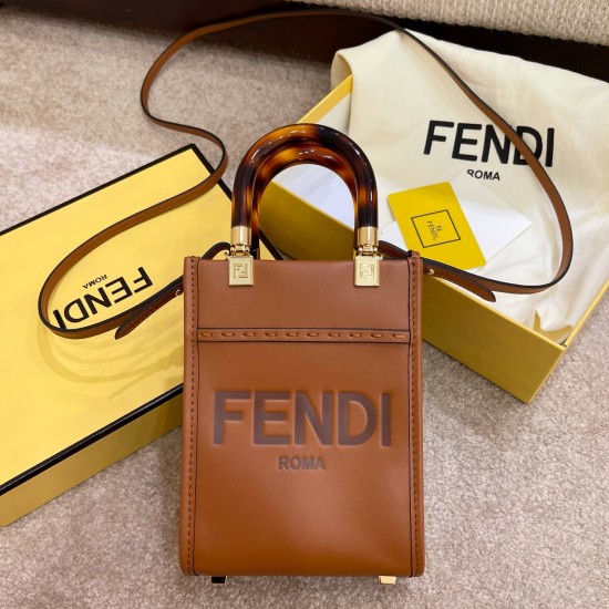 FENDI 1MINI SUNSHINE SHOPPER Dark brown