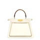 FENDI 1PEEKABOO ISEEU MEDIUM White canvas bag with embroidery