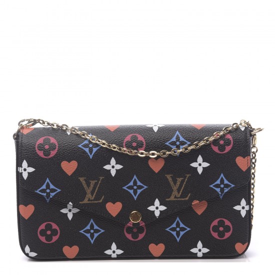 Louis Vuitton LV Game On Felicie Chain Wallet Black