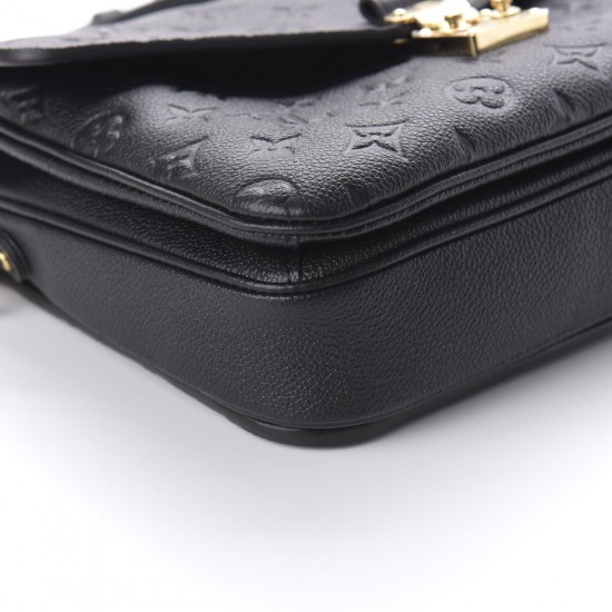 Louis Vuitton LV Monogram Empreinte Leather Black M41487