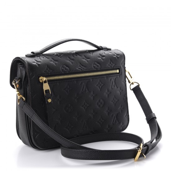 Louis Vuitton LV Monogram Empreinte Leather Black M41487