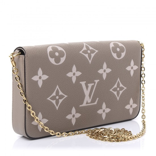 Louis Vuitton LV Empreinte Monogram Giant Felicie Pochette Tourterelle Creme