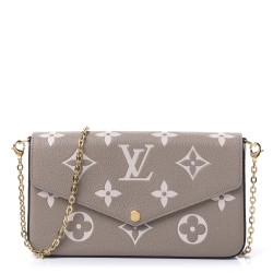 Louis Vuitton LV Empreinte Monogram Giant Felicie Pochette Tourterelle Creme