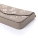 Louis Vuitton LV Empreinte Monogram Giant Felicie Pochette Tourterelle Creme