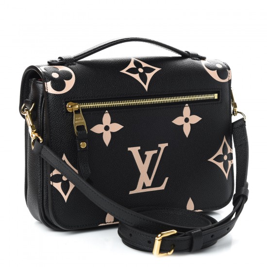 Louis Vuitton LV Empreinte Monogram Giant Pochette Metis Black Beige