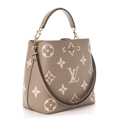 Louis Vuitton LV Empreinte Monogram Giant Neonoe MM Tourterelle Creme