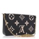 Louis Vuitton LV Empreinte Monogram Giant Crafty Pochette Felicie Black Creme