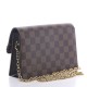 Louis Vuitton LV Damier Ebene Vavin Chain Wallet Black