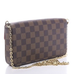 Louis Vuitton LV Damier Ebene Pochette Felicie Chain Wallet