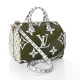 Louis Vuitton LV Monogram Giant Speedy Bandouliere 30 Kaki Creme