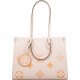 1Louis Vuitton LV Creme Saffron By The Pool Empreinte Giant Monogram OnTheGo MM