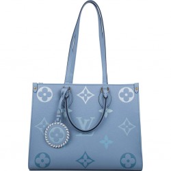 1Louis Vuitton LV Summer Blue By The Pool Empreinte Giant Monogram OnTheGo MM