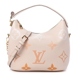 1Louis Vuitton LV Empreinte Monogram Giant Marshmallow Hobo Cream Saffron