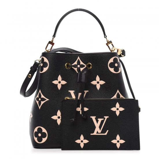 Louis Vuitton LV Empreinte Monogram Giant Neonoe MM Black Beige