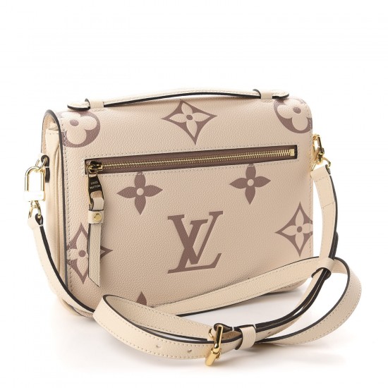 Louis Vuitton LV Empreinte Monogram Giant Pochette Metis Creme Bois De Rose