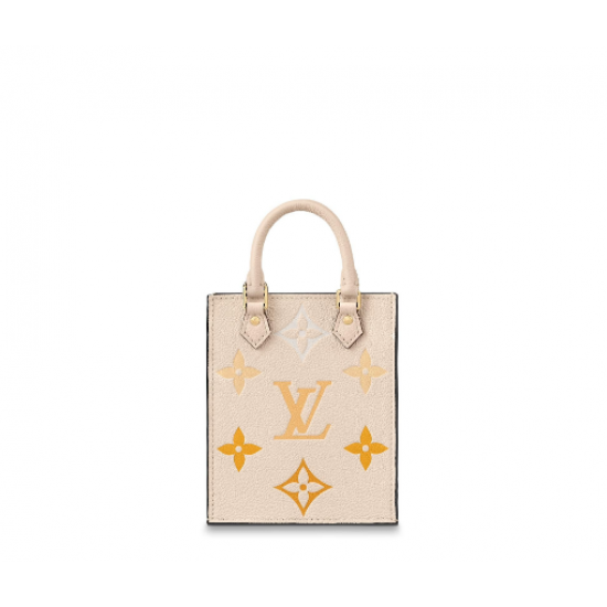 1Louis Vuitton LV Petit Sac Plat Handbag Gradient Yellow