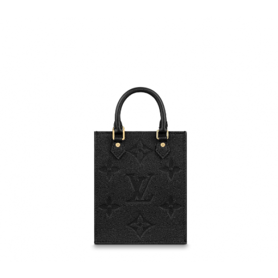 1Louis Vuitton LV Petit Sac Plat Bag Monogram Empreinte Leather Black Organ Bag