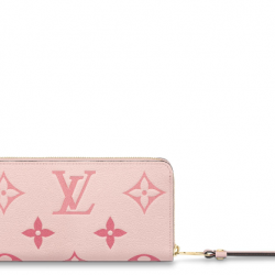 Louis Vuitton LV By The Pool series Monogram Empreinte leather zipper wallet light pink