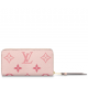 Louis Vuitton LV By The Pool series Monogram Empreinte leather zipper wallet light pink