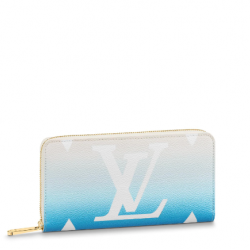 Louis Vuitton LV Iconic Monogram Canvas Zip Wallet Gradient Blue