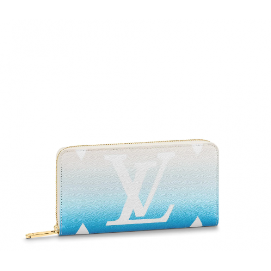 Louis Vuitton LV Iconic Monogram Canvas Zip Wallet Gradient Blue