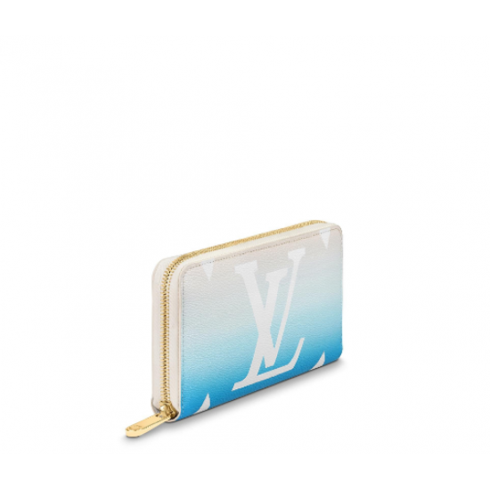 Louis Vuitton LV Iconic Monogram Canvas Zip Wallet Gradient Blue