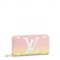 Louis Vuitton LV ICONIC MONOGRAM CANVAS ZIP WALLET GRADIENT Pink