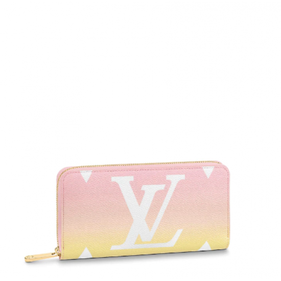 Louis Vuitton LV ICONIC MONOGRAM CANVAS ZIP WALLET GRADIENT Pink