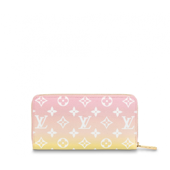 Louis Vuitton LV ICONIC MONOGRAM CANVAS ZIP WALLET GRADIENT Pink