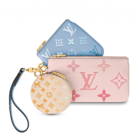 1Louis Vuitton LV Trio Clutch Monogram Empreinte Leather Three-Piece Set