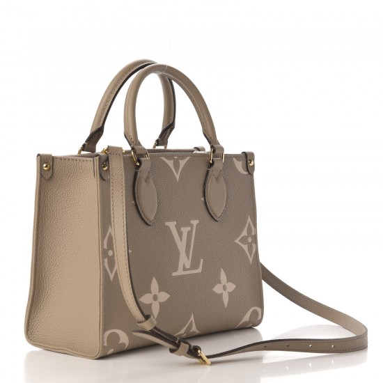 Louis Vuitton LV Empreinte Monogram Giant Onthego PM Tourterelle Creme