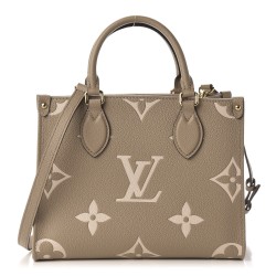 Louis Vuitton LV Empreinte Monogram Giant Onthego PM Tourterelle Creme