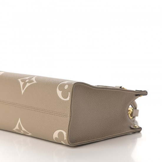 Louis Vuitton LV Empreinte Monogram Giant Onthego PM Tourterelle Creme