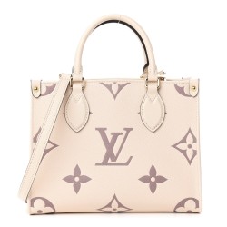 Louis Vuitton LV Empreinte Monogram Giant Onthego MM and PM Cream Rosewood