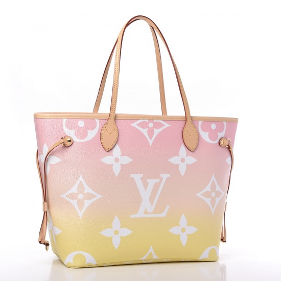 Louis Vuitton LV Monogram Giant By The Pool Neverfull MM Light Pink