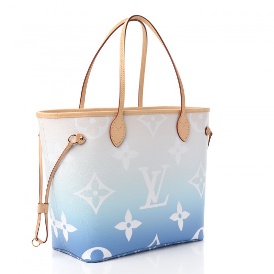 Louis Vuitton LV Monogram Giant By The Pool Neverfull MM Blue