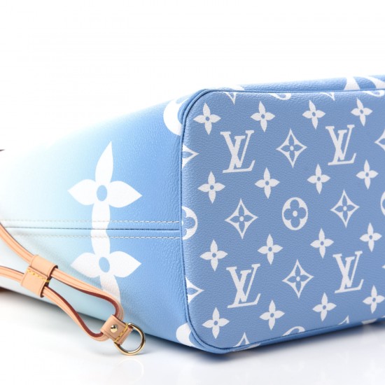 Louis Vuitton LV Monogram Giant By The Pool Neverfull MM Blue